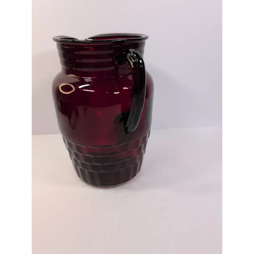 Vintage Anchor Hocking Royal Windsor Ruby‎ Red Glass Pitcher 64oz
